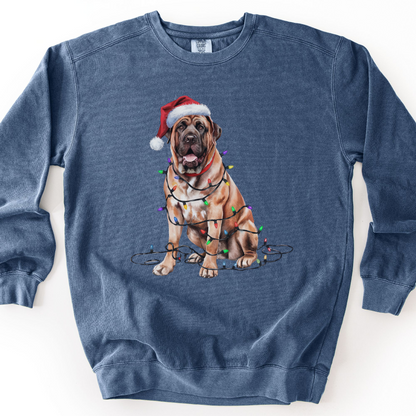Mastiff Christmas Lights Sweatshirt