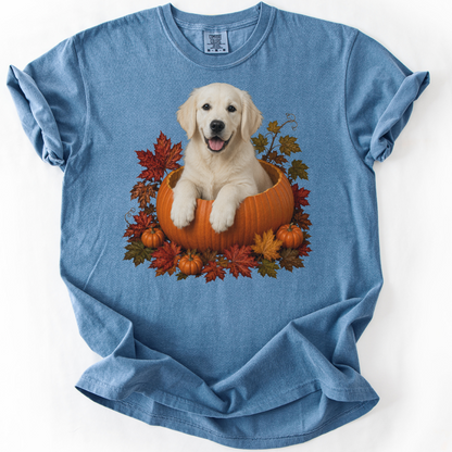 English Cream Golden Retriever Pumpkin Shirt Fall Dog Lover Comfort Colors Tee Gift Apparel