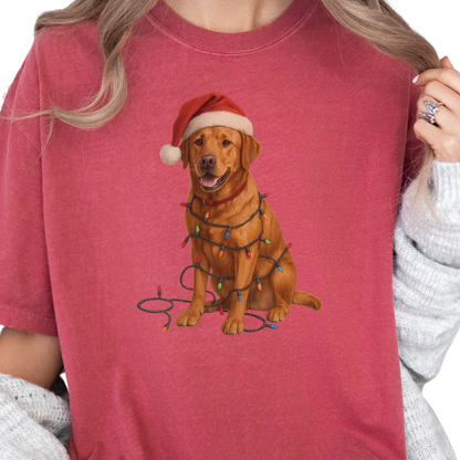 Fox Red Labrador Christmas Lights Shirt