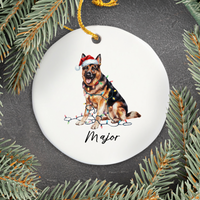 Load image into Gallery viewer, German Shepherd Ornament, Keepsake Christmas Dog Lover Gift
