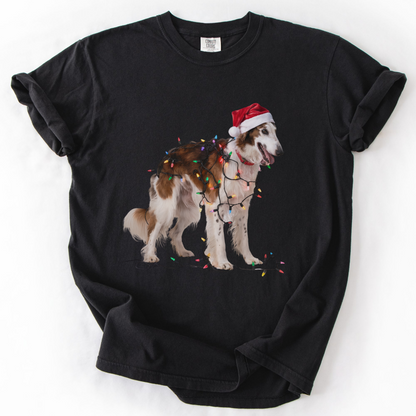 Borzoi Christmas Lights Dog Shirt