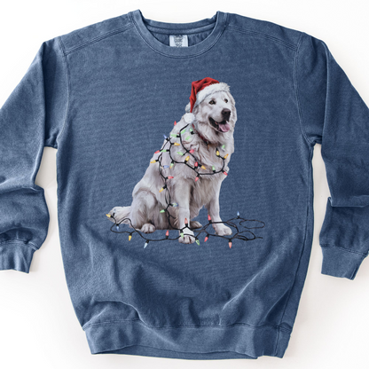 Great Pyrenees Christmas Lights Dog Sweatshirt