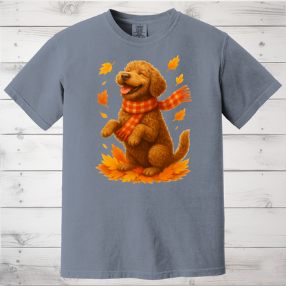 Portuguese Water Dog Autumn Shirt, Cozy Fall Dog Sweatshirt, Cute Brown Dog Lover Gift, Seasonal Apparel Pullover