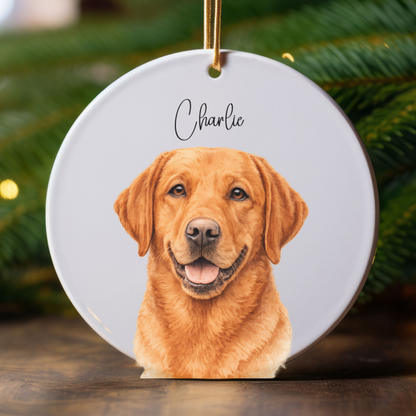 Personalized Watercolor Pet Photo Ornament