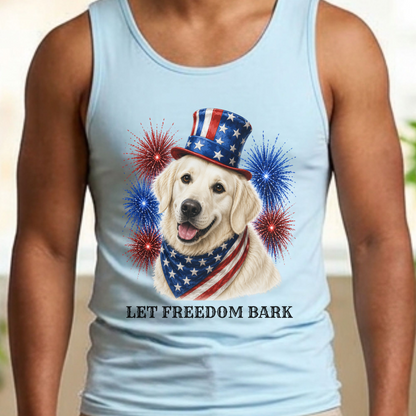 Patriotic English Cream Golden Tank Top
