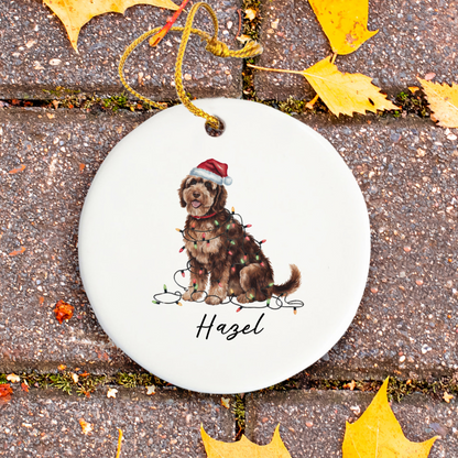 Portuguese Water Dog Ornament, Personalized Pet Keepsake