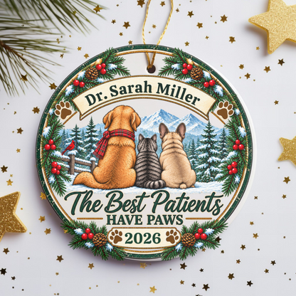 Personalized Veterinarian Ornament, Vet Christmas Gift, Best Vet Gift, Custom Pet Doctor Ornament