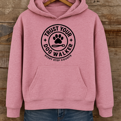 Dog Walker Hoodie, Pet Lover Sweatshirt, Cozy Funny Gift for Dog Walkers, Unisex Apparel, Step Counter Sweater