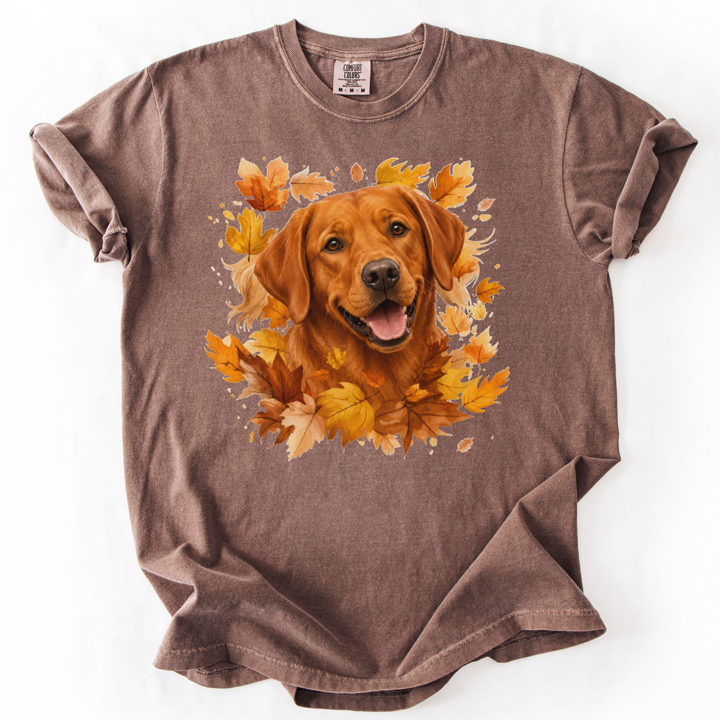 Fox Red Lab Fall Shirt, Autumn Dog Mom Comfort Colors Tee
