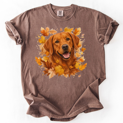 Fox Red Lab Fall Shirt, Autumn Dog Mom Comfort Colors Tee