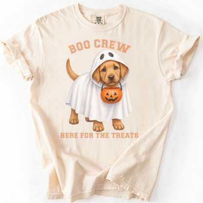 Fox Red Lab Boo Crew Halloween Shirt, Here for the Treats Dog Mom Tee