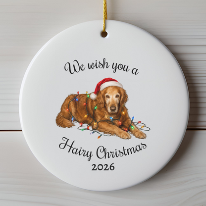 Personalized Dog Photo Christmas Ornament Custom Pet Holiday Keepsake Gift