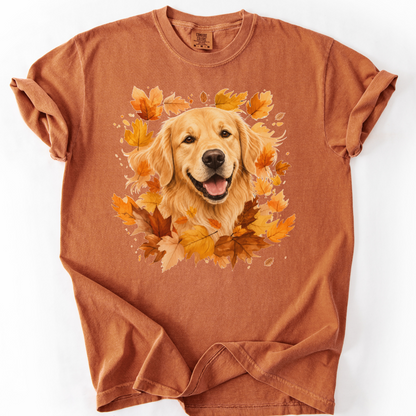 Golden Retriever Fall Shirt | Autumn Dog Mom Comfort Colors Tee