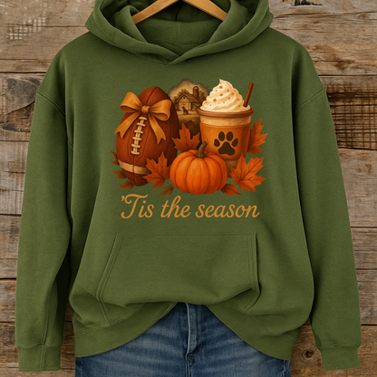 Pumpkin Spice Paw Print Football Top