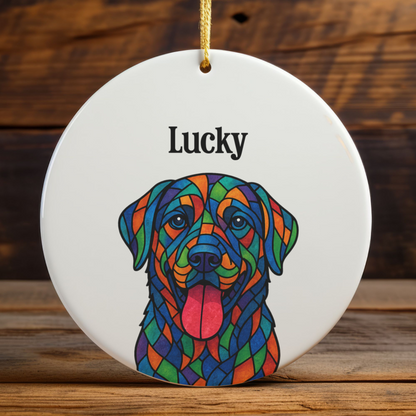 Personalized Geometric Pet Ornament
