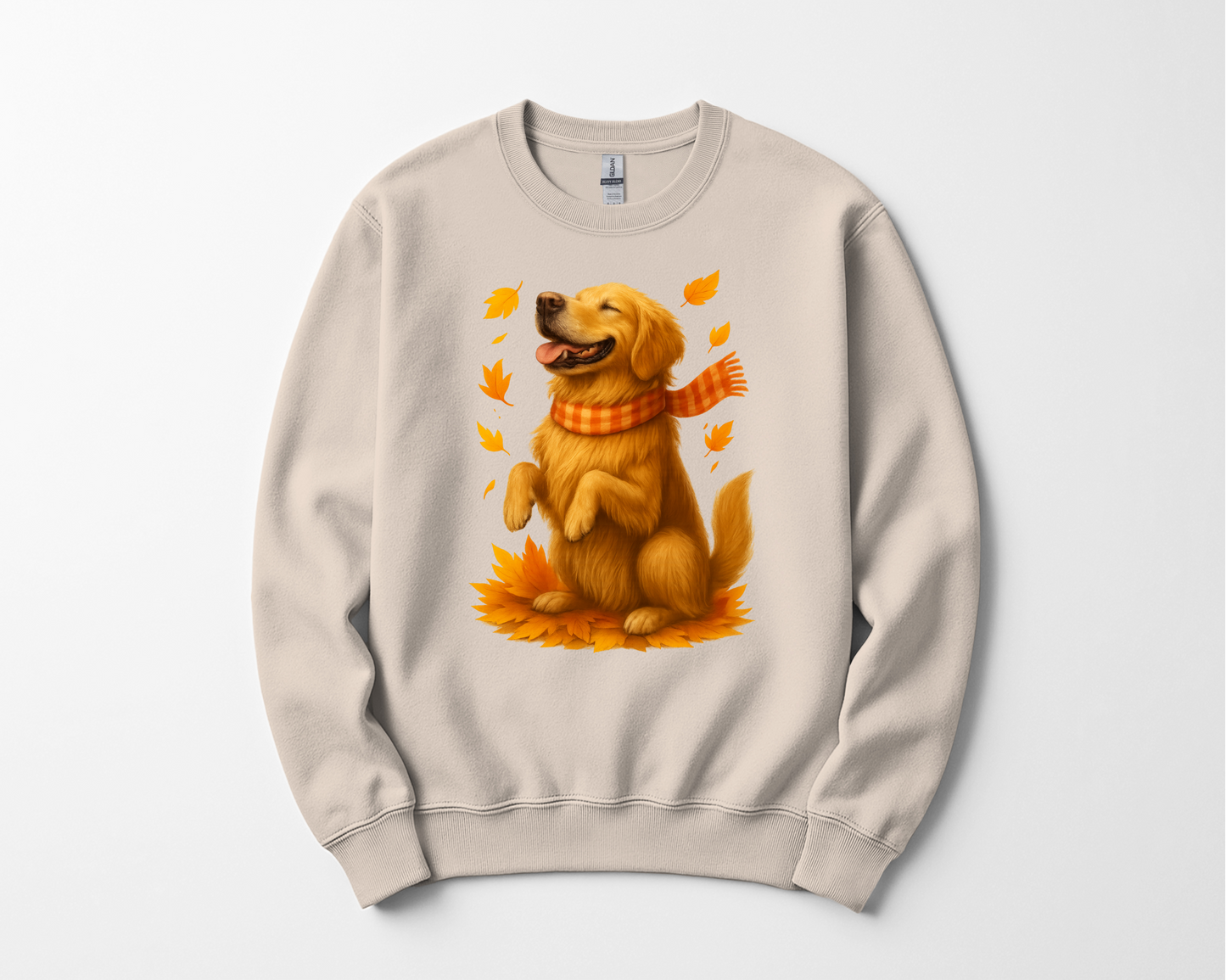 Golden Retriever Fall Shirt, Autumn Dog Sweatshirt, Pet Lover Gift, Cozy Canine Apparel, Seasonal Dog Mom Clothing