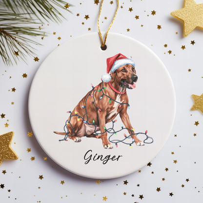 Rhodesian Ridgeback Ornament, Custom Dog Lover Holiday Gift