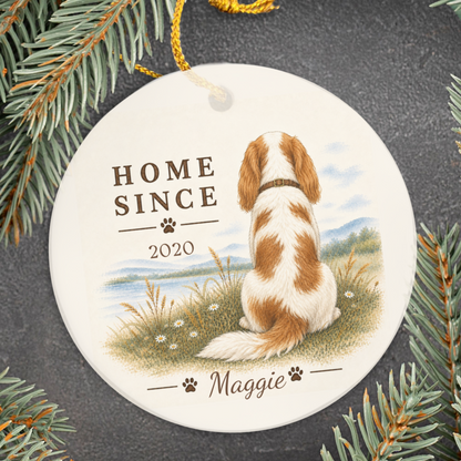 Personalized Blenheim Cavalier Ornament, Double Sided Gotcha Day Gift, Custom Dog Keepsake