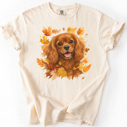 Ruby Cavalier Fall Shirt, Autumn Dog Mom Comfort Colors Tee