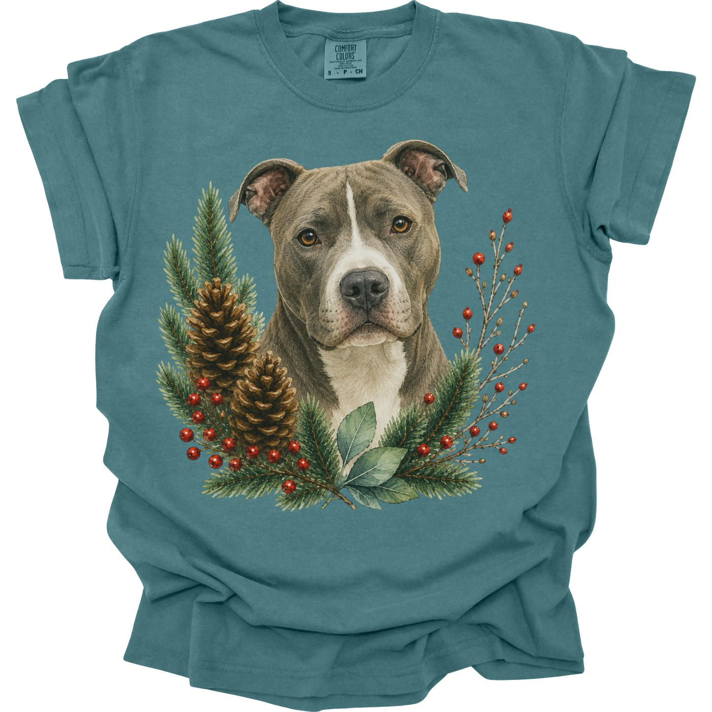 Pit Bull Christmas Shirt, Pitbull Dog Mom Tee, Holiday Pit Bull Lover Gift