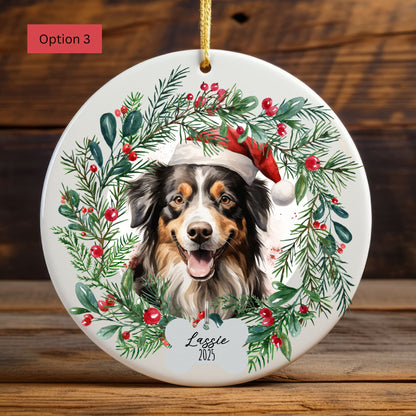 Personalized Collie Christmas Ornament