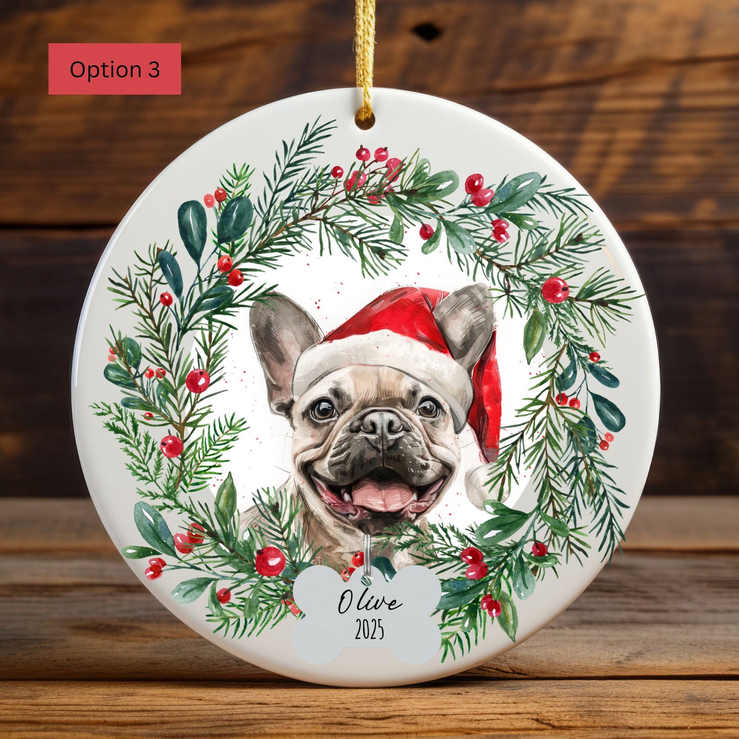 Personalized French Bulldog Ornament