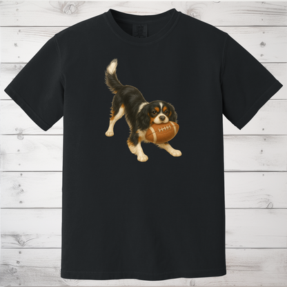 Cavalier King Charles Spaniel Football Sweatshirt – Blenheim, Ruby or Tri-Color Dog Lover Gift