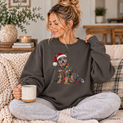 Australian Cattle Dog Christmas Sweatshirt, Blue Heeler Holiday Crewneck, Festive Dog Lover Gift