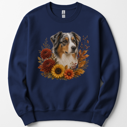 Australian Shepherd Autumn Floral Sweatshirt