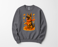 Load image into Gallery viewer, German Shepherd Autumn Shirt, Cozy Fall Dog Sweatshirt, Pet Lover Gift, Seasonal Canine Clothing, Dog Mom Apparel
