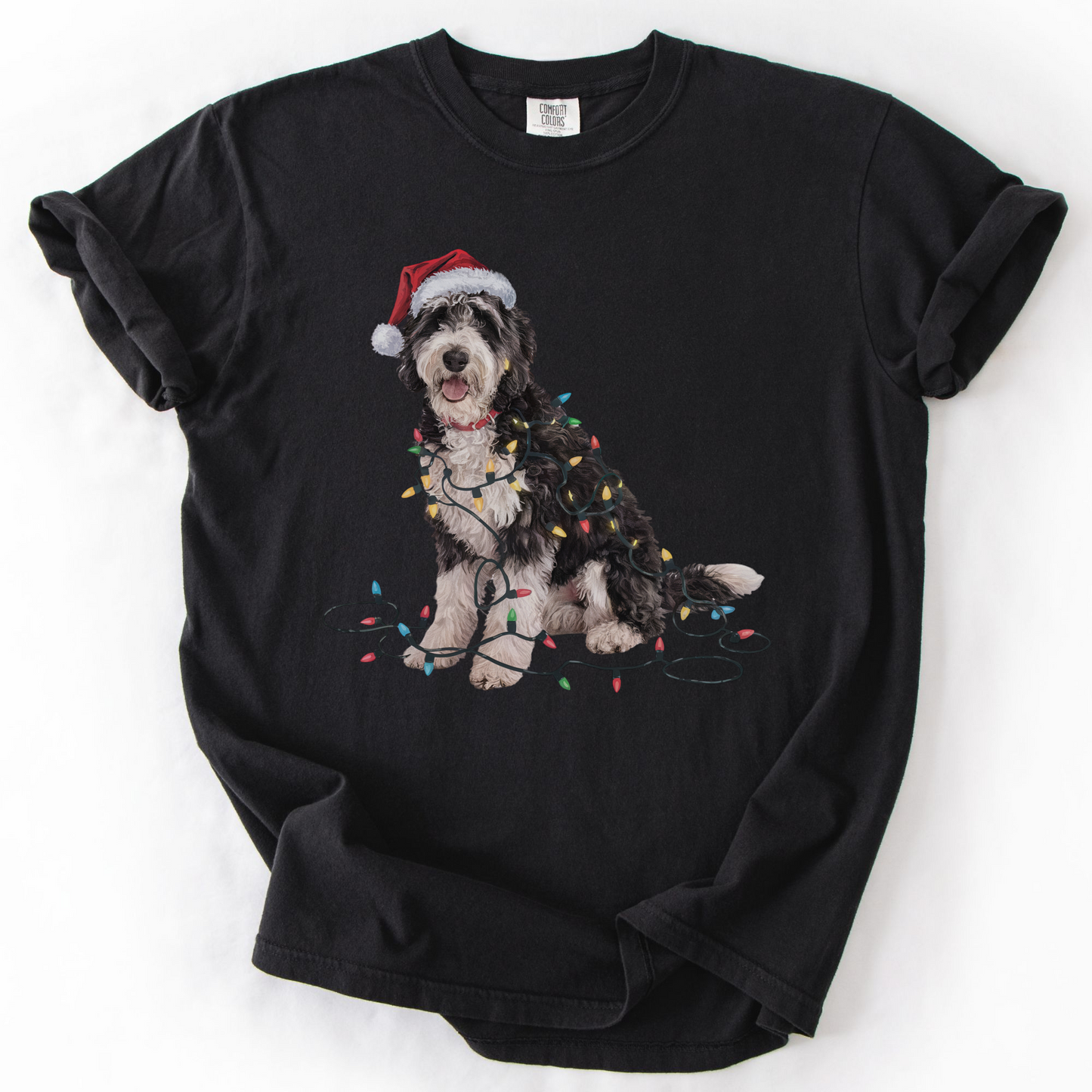 Christmas Labradoodle Shirt, Christmas Lights Dog Tee, Christmas Dog Tee, Labradoodle Mom Tshirt, Gift for Dog Lover, Labradoodle