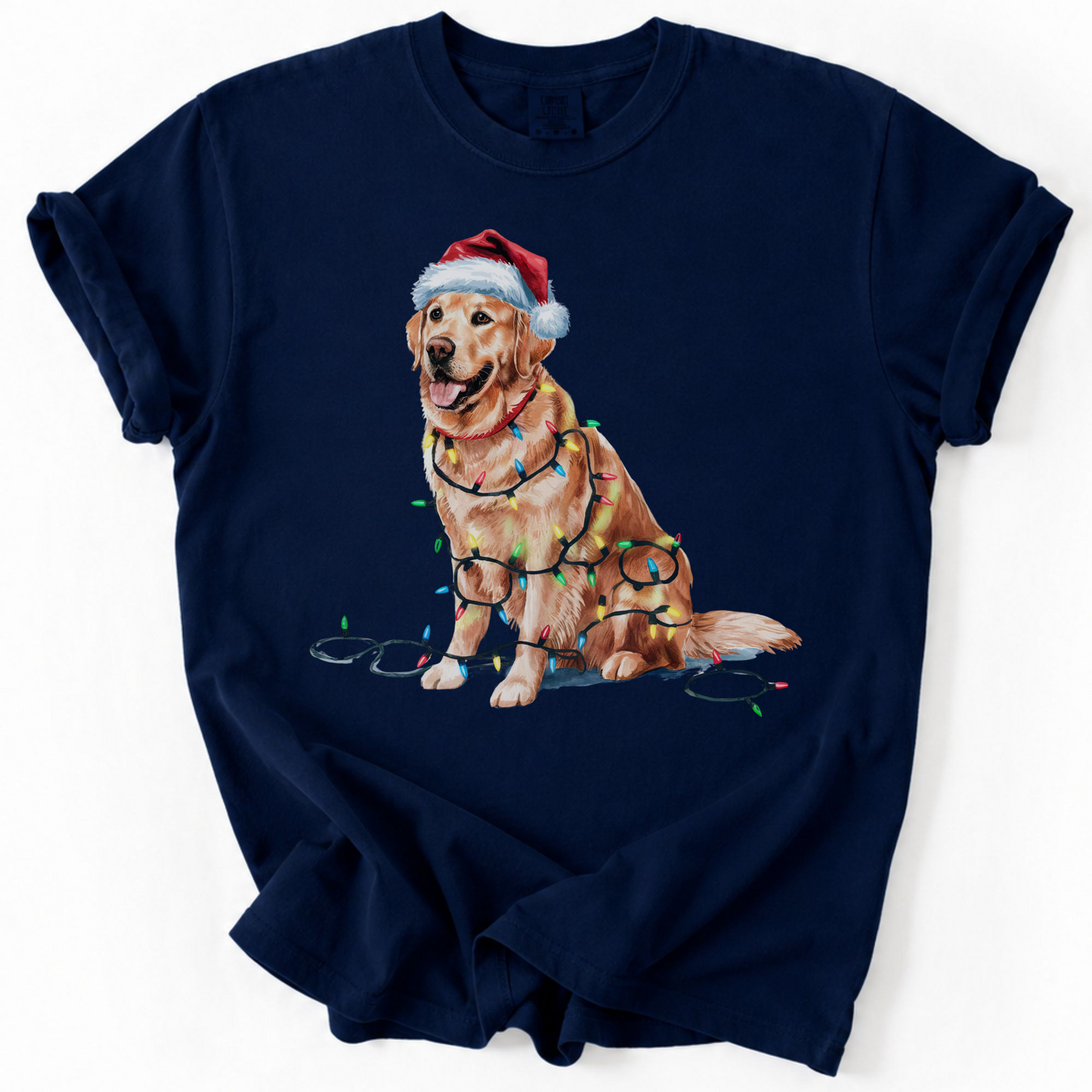 Christmas Golden Retriever Shirt, Christmas Lights Dog Shirt, Christmas Dog, Golden Retriever Mom, Gift for Dog Lover, Golden Retriever