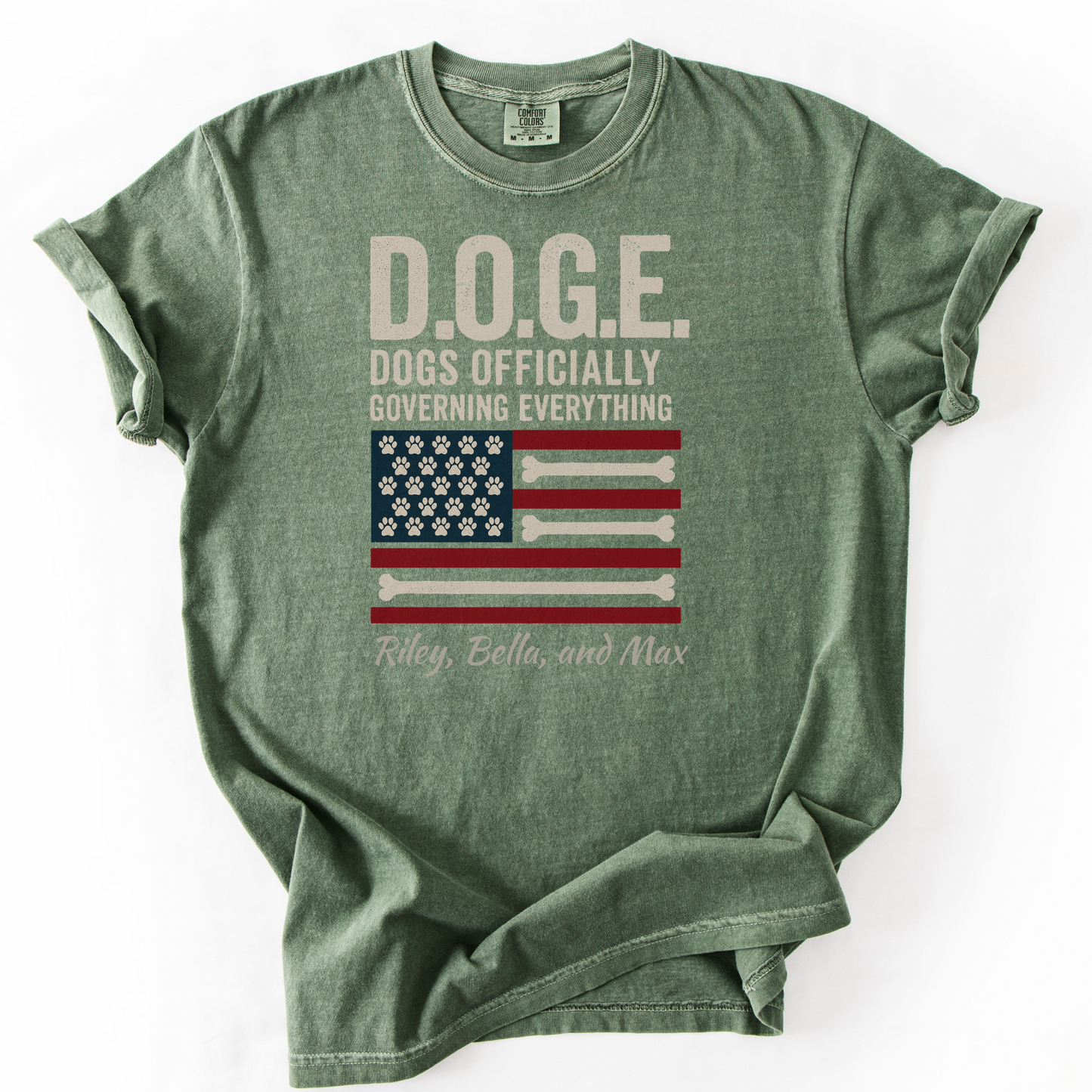 Personalized D.O.G.E. Dogs Officially Governing Everything Patriotic Dog Lover Shirt