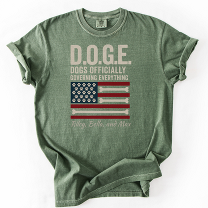 Personalized D.O.G.E. Dogs Officially Governing Everything Patriotic Dog Lover Shirt