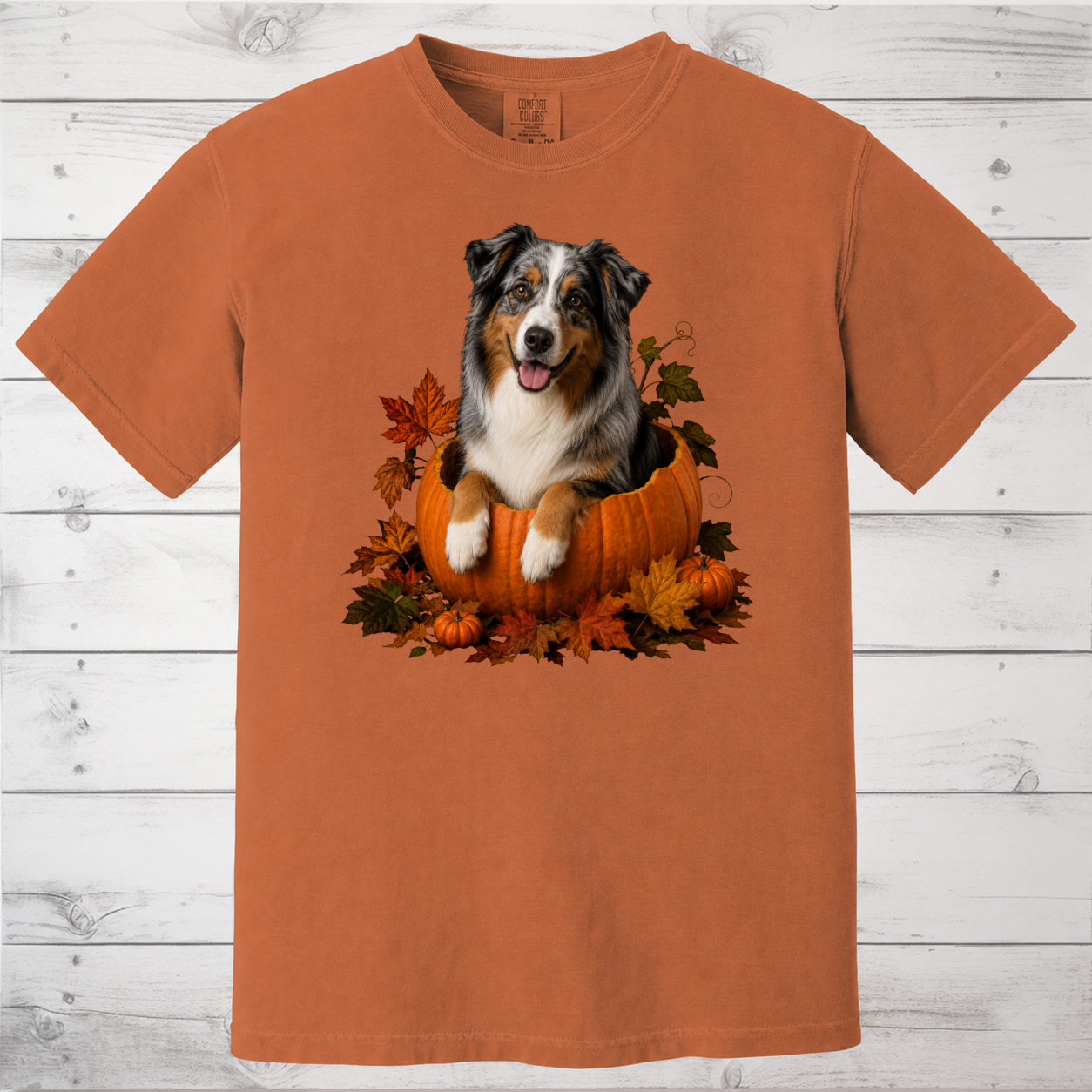 Australian Shepherd Pumpkin Shirt