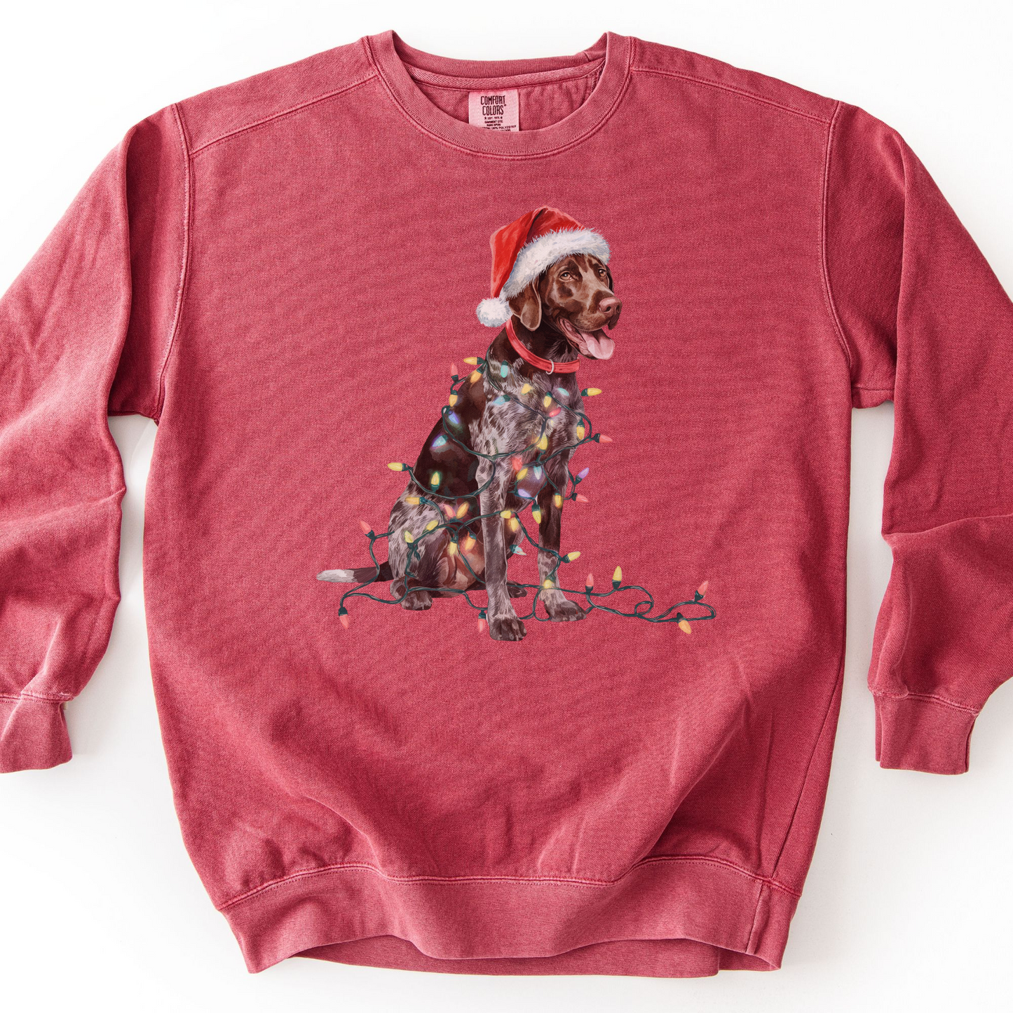 German Shorthaired Pointer Christmas Lights Sweatshirt