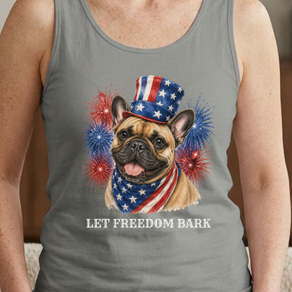 Patriotic French Bulldog Tank Top