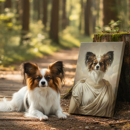 Personalized Dog Portrait, Custom Greek God Pet Canvas Art