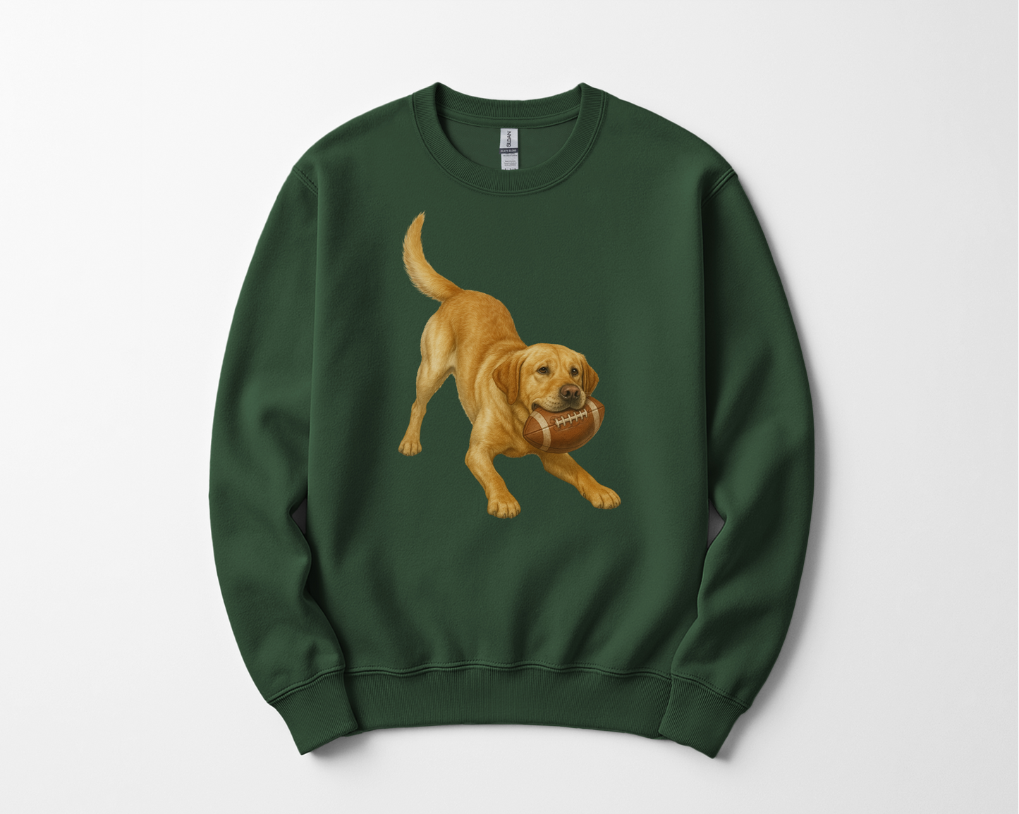 Yellow Lab Football Sweatshirt
