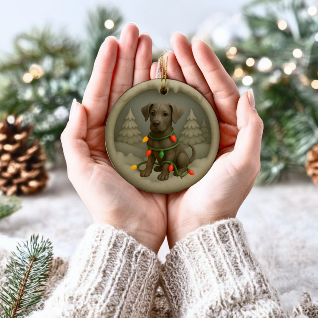 Personalized Great Dane Christmas 3D Clay-Style Dog Keepsake