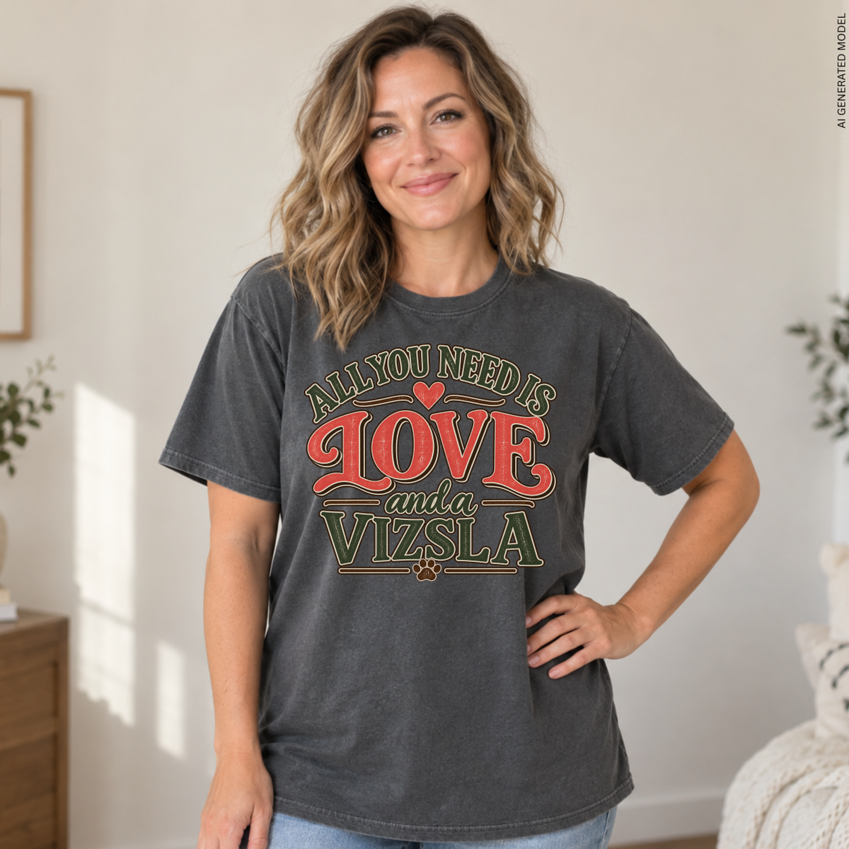 Vizsla Shirt, All You Need Is Love and a Vizsla