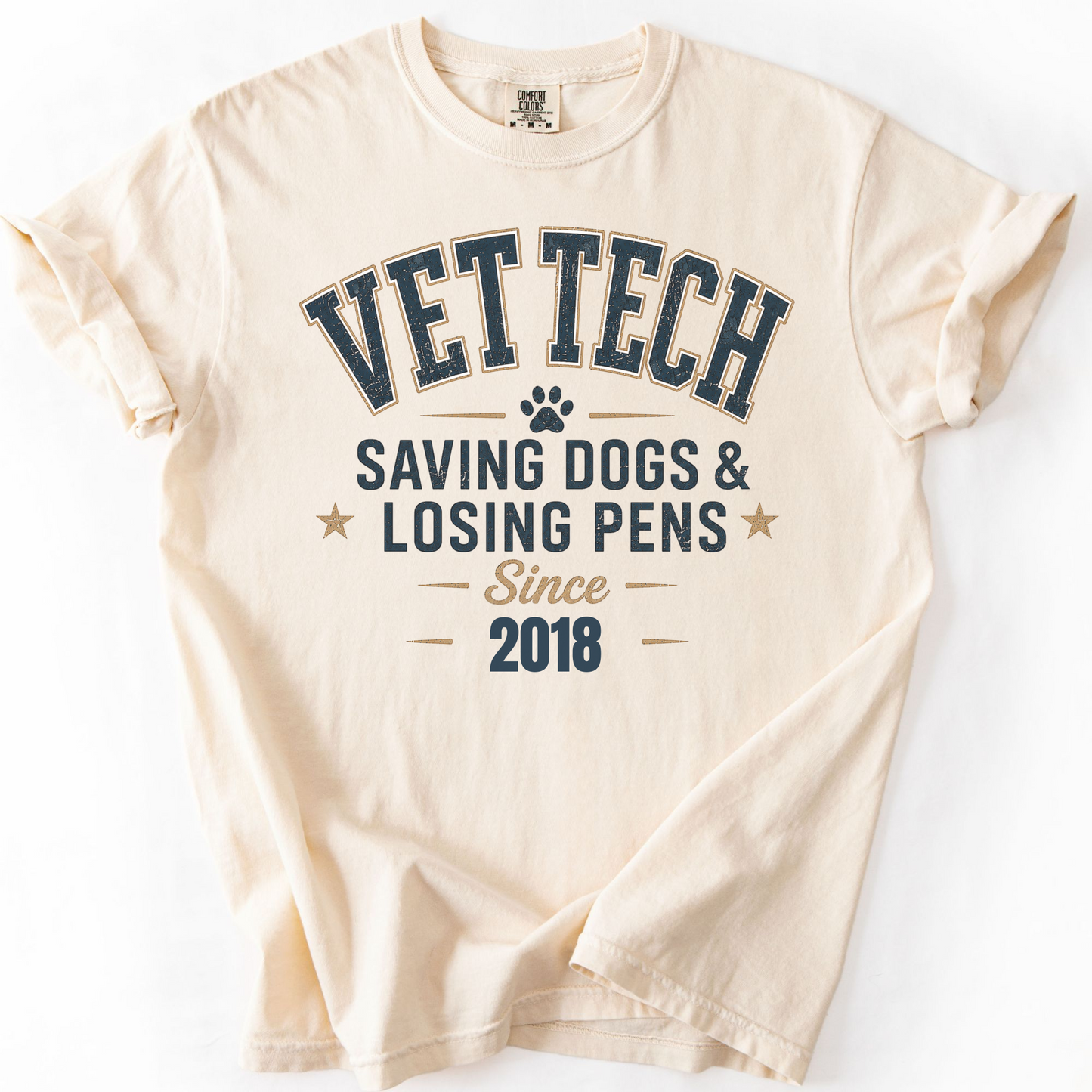 Funny Vet Tech Shirt Veterinary Technician Gift Vet Tech Tee Saving Dogs Losing Pens