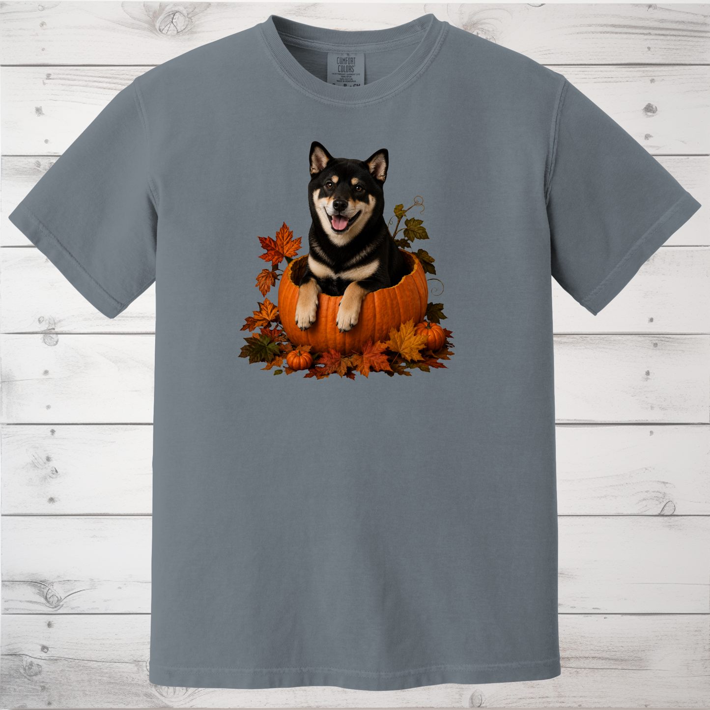 Black Shiba Inu Pumpkin Shirt