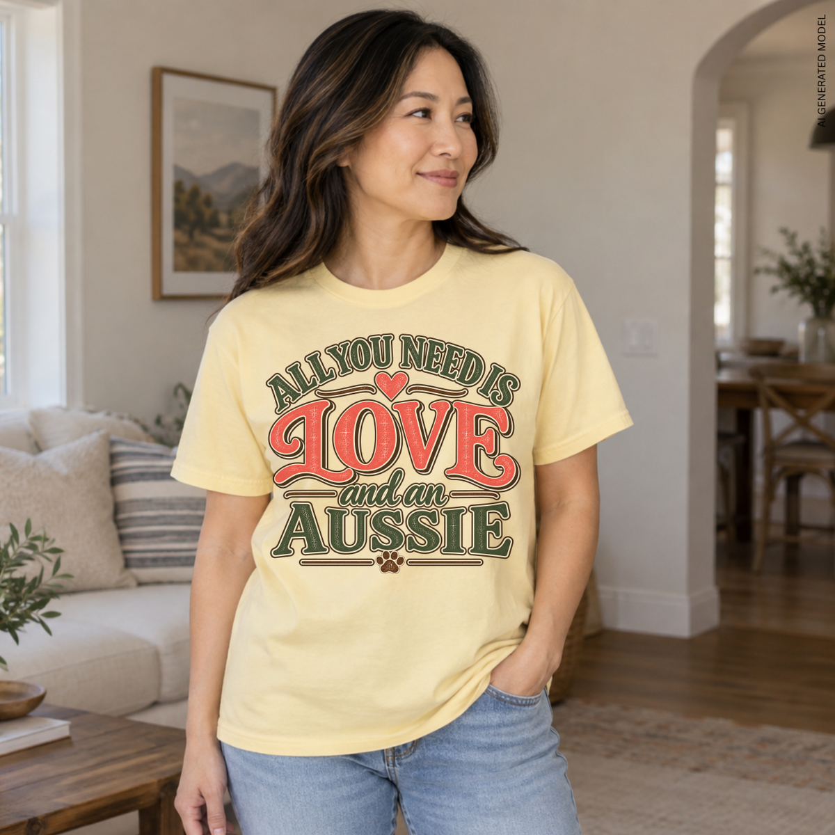 Australian Shepherd Shirt, All You Need Is Love and an Aussie