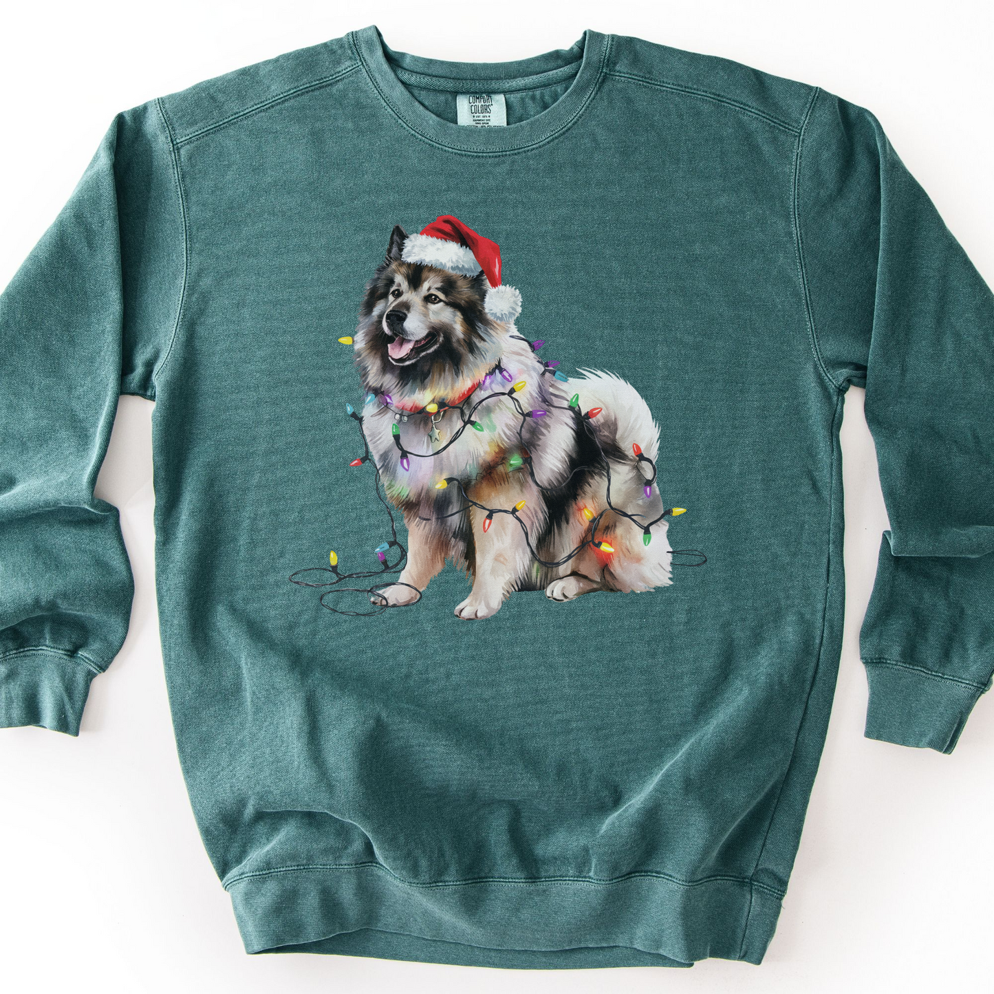 Keeshond Christmas Lights Sweatshirt