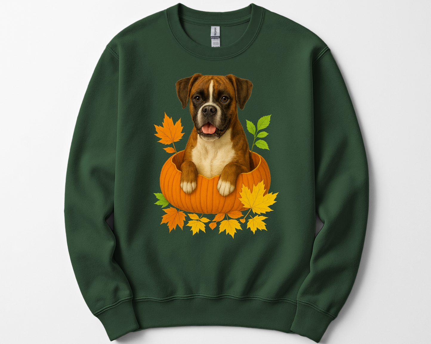 Boxer Dog Pumpkin Shirt, Fall Dog Lover Tee on Comfort Colors 1717