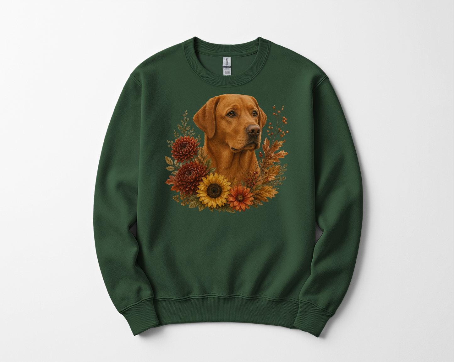 Fox Red Labrador Autumn Floral Sweatshirt