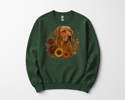 Fox Red Labrador Autumn Floral Sweatshirt