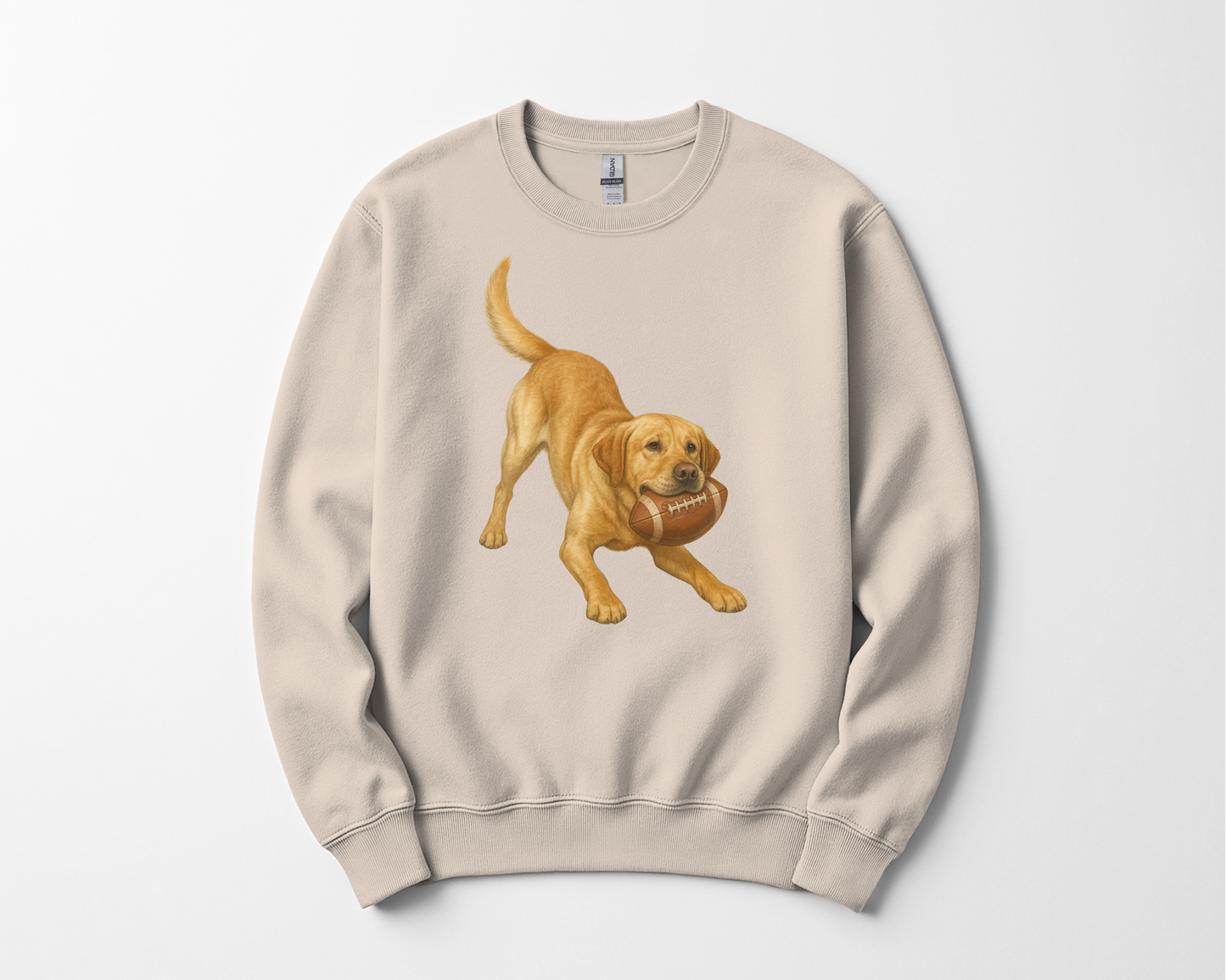 Yellow Lab Football Sweatshirt