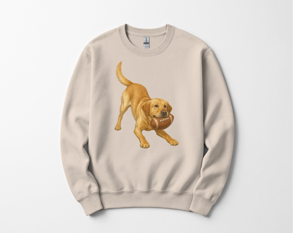 Yellow Lab Football Sweatshirt